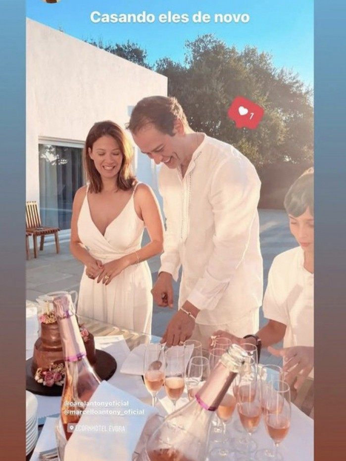 Marcello Antony e a esposa renovam votos de casamento