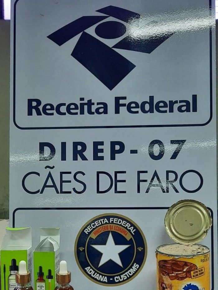 Foram apreendidos 600g de haxixe e 60ml de extrato de THC no Aeroporto Internacional do Galeão do Rio