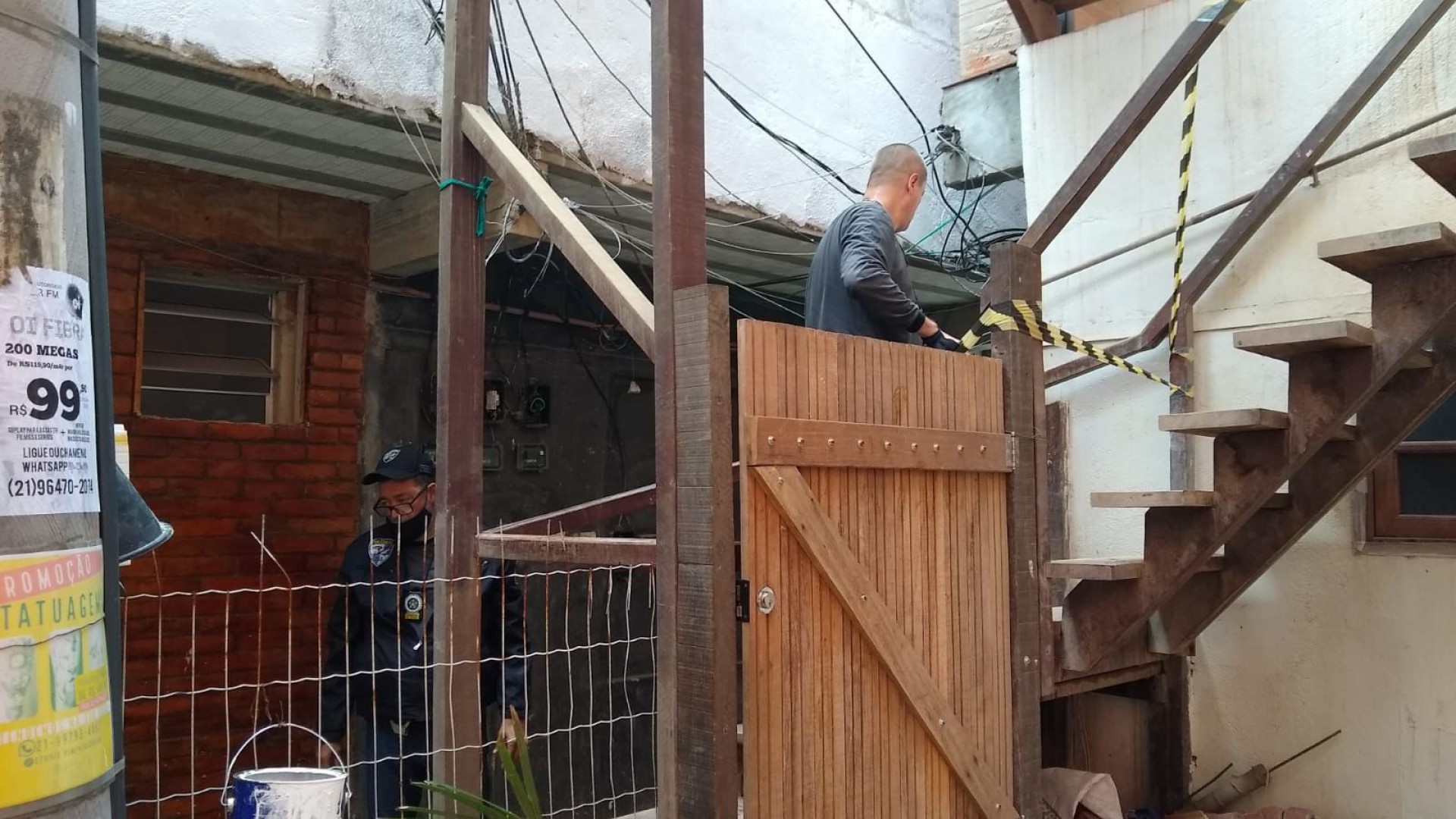 Polícia interdita construção clandestina na Barra da Tijuca, Zona Oeste do Rio - Divulgação/ Polícia Civil