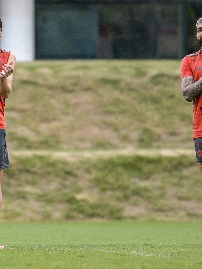 Gabigol e Filipe Lu&iacute;s