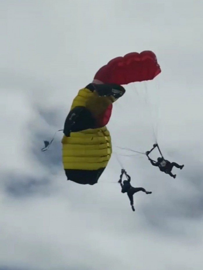 Queda no Centro de Paraquedismo matou o capitão Erick (no detalhe)