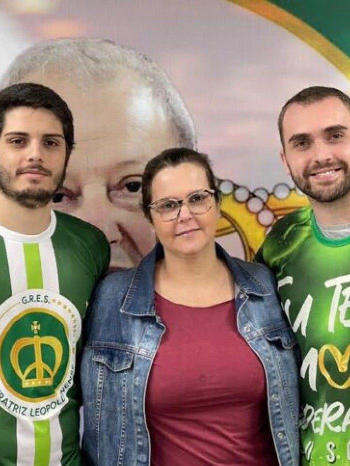 João Drumond, diretor executivo da Imperatriz, com a presidente Cátia Drumond, e Paulo Pinna, diretor artístico da escola