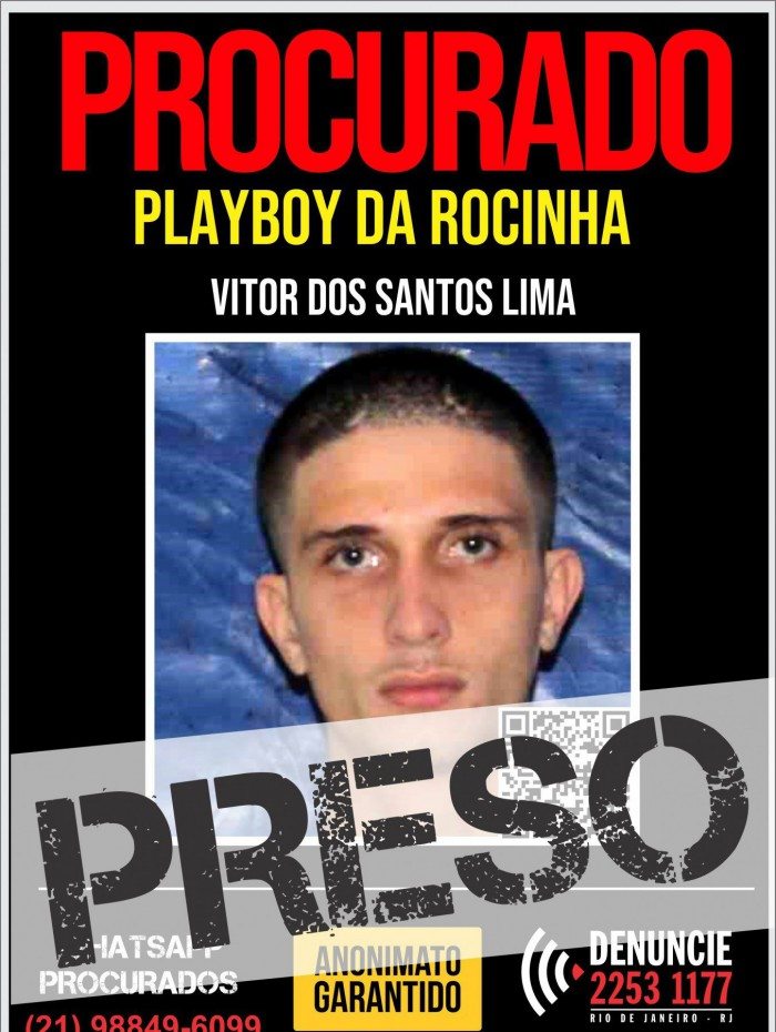Vitor dos Santos Lima, apontado como gerente do tráfico de drogas da Rocinha 