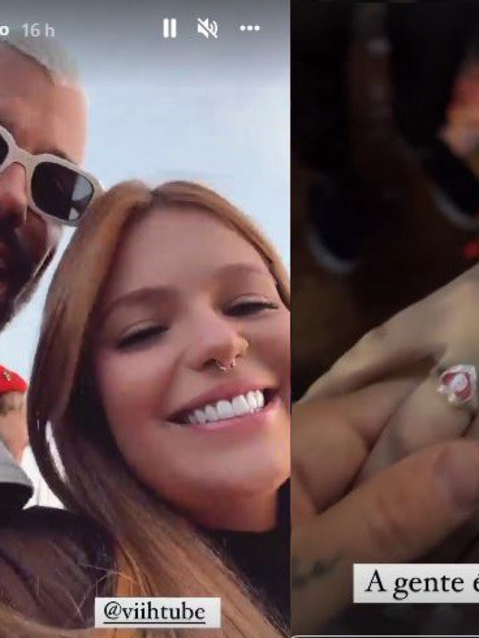 Lipe Ribeiro dá aliança de compromisso para Viih Tube