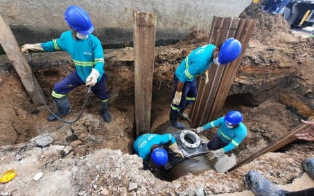Concessionária de água e esgoto conclui etapa de obra em Nova Iguaçu