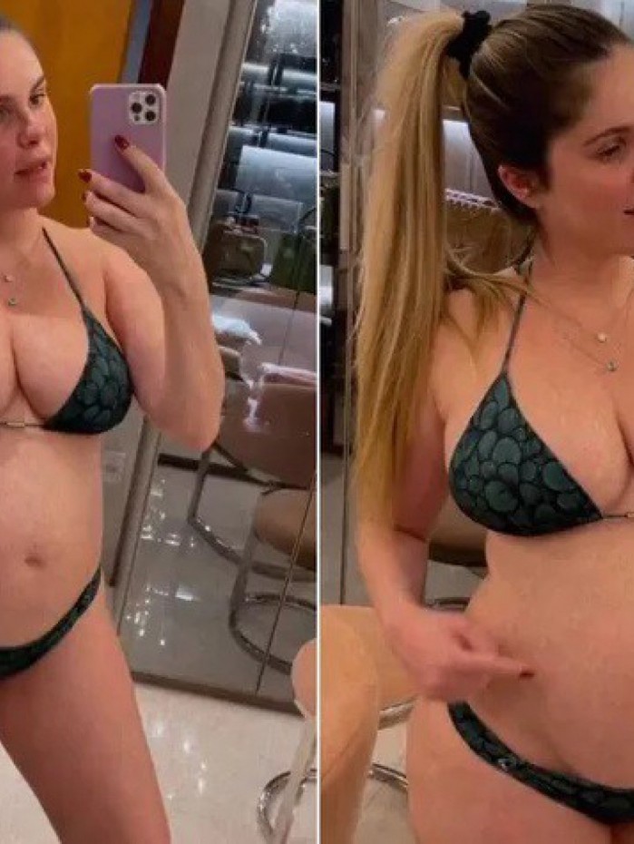B&Atilde;&iexcl;rbara Evans mostra barrig&Atilde;&pound;o de seis meses de gravidez nas redes sociais