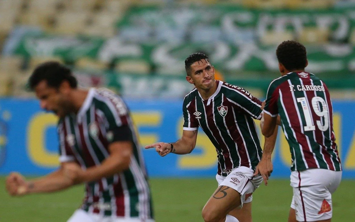 Fred, Danilo Barcelos e Felippe Cardoso atuando pelo Fluminense