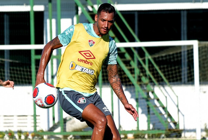 David Duarte no treino do Fluminense