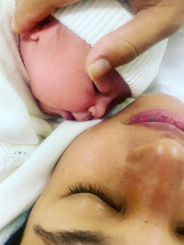 Yanna Lavigne com a filha, Amélia