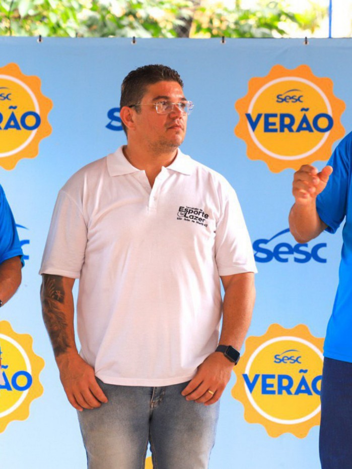 Representantes de São João de Meriti no lançamento do evento Sesc Verão 2022
