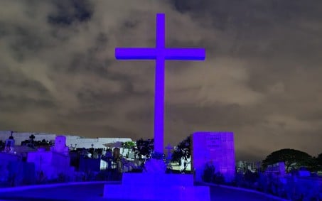 Cemitério de Nova Iguaçu inaugura iluminação em alusão ao Fevereiro Roxo