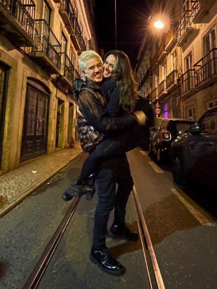 Rogério Flausino com a esposa, Ludmila Carvalho 