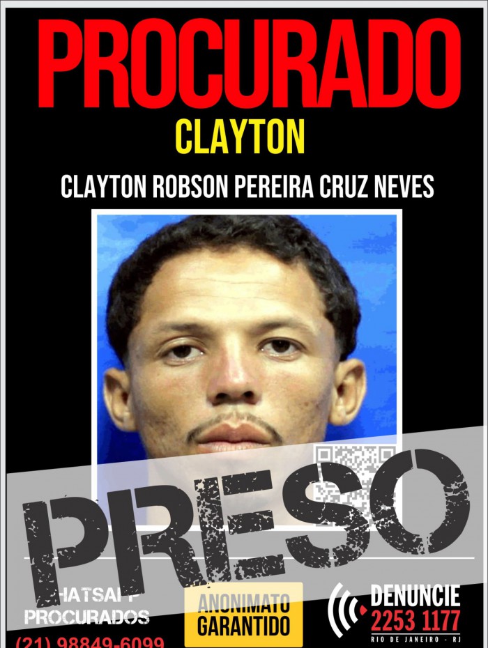 Clayton foi preso na comunidade da Rocinha