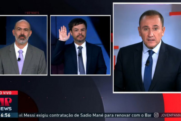 Adrilles Jorge faz saudação nazista durante o programa 'Opinião', da Jovem Pan News