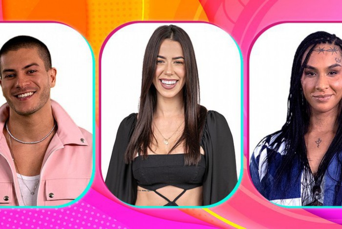 Arthur Aguiar, Larissa Tomásia e Linn da Quebrada estão no sexto paredão do 'BBB 22'