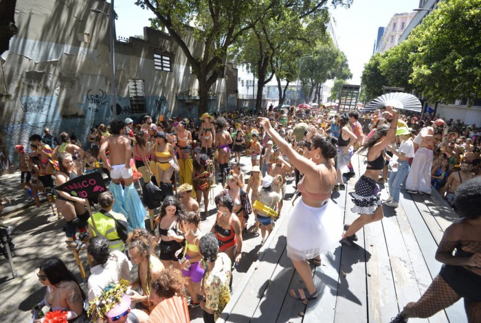 Bloco de Carnaval no Centro do Rio 