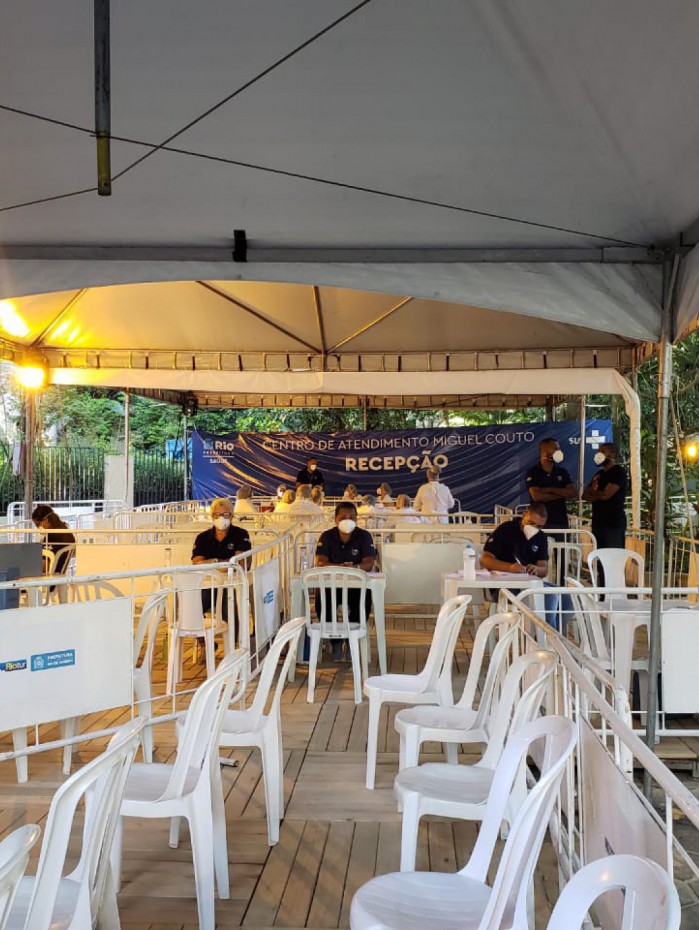 Centro de Testagem Miguel Couto est&aacute; vazio nesta quarta, ap&oacute;s o feriado do Carnaval