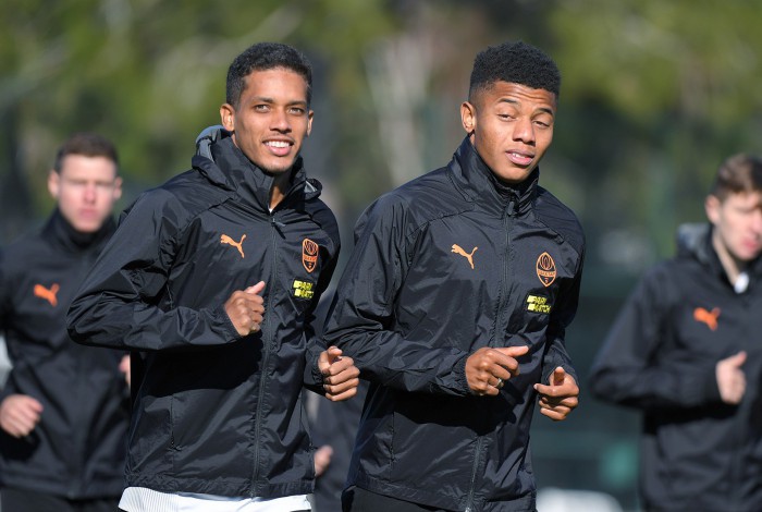 David Neres e Pedrinho no Shakthar Donetsk