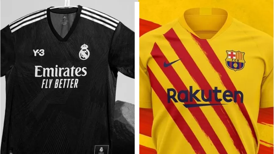 Camisas que serão utilizadas por Real Madrid e Barcelona no El Clasico 282