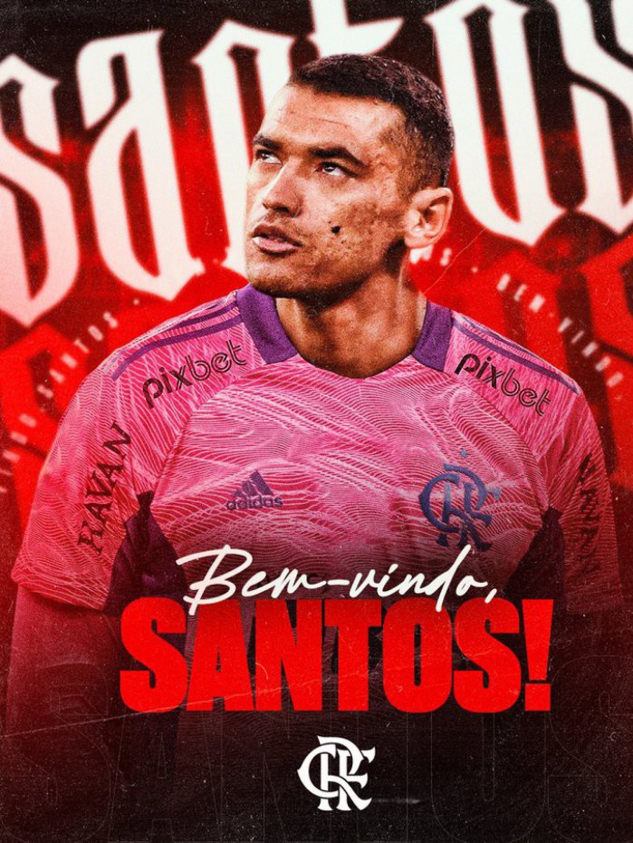 Goleiro Santos já tem condições de estrear pelo Rubro-Negro