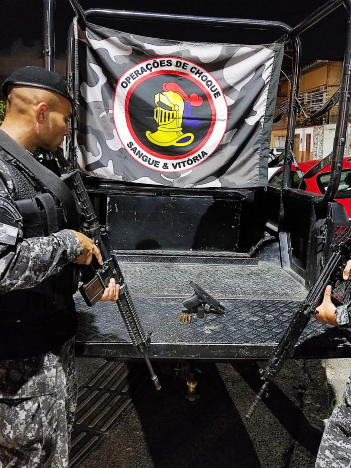 Pistola apreendida pela pol&iacute;cia em Guadalupe