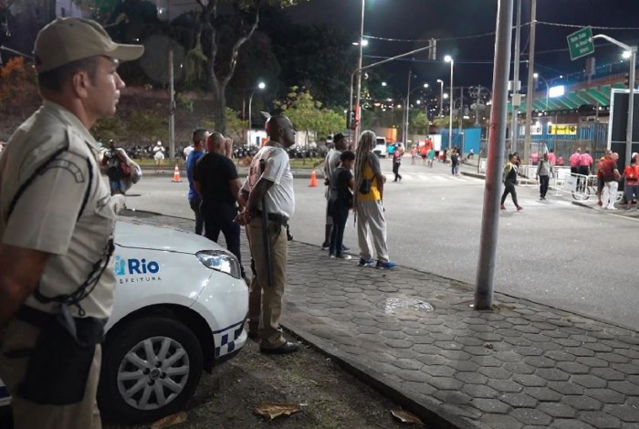 A operação para os desfiles das escolas de samba na Marquês de Sapucaí está contando com 3.072 agentes da Guarda Municipal