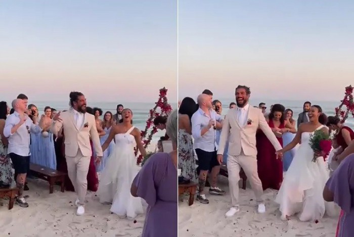 Sheron Menezzes e Saulo Camelo realizam festa de casamento em Saquarema