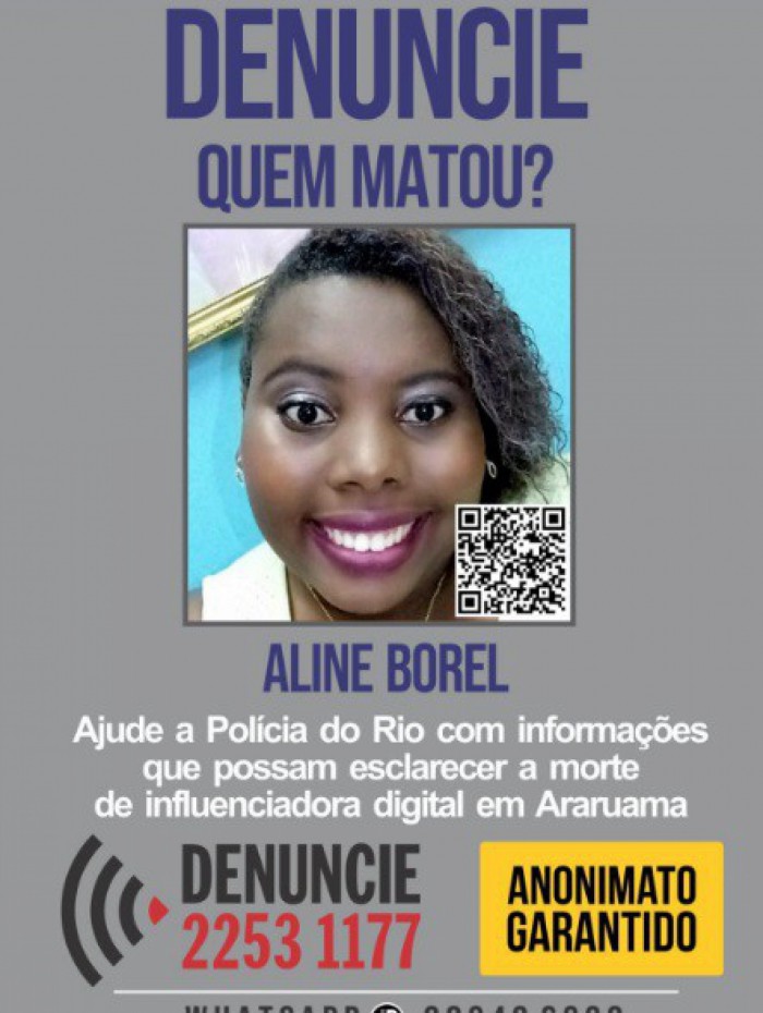Polícia tenta descobrir como foi a morte de Aline Borel 
