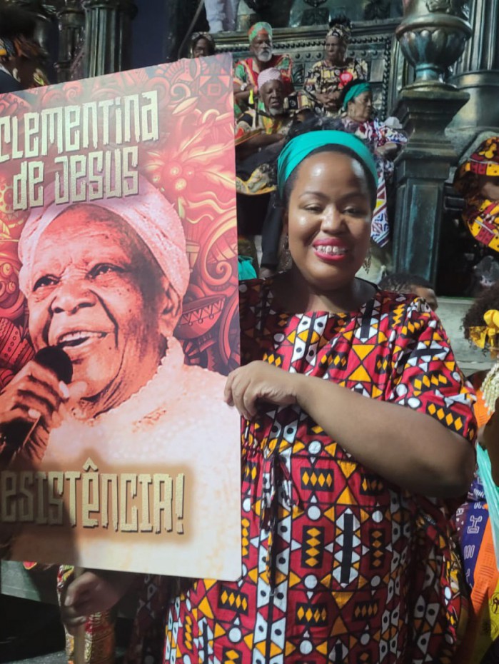 Cineasta Kelly Tiburcio,30, foi convidada pela autora do enredo do Salgueiro, Helena Theodoro, para compor a ala 32