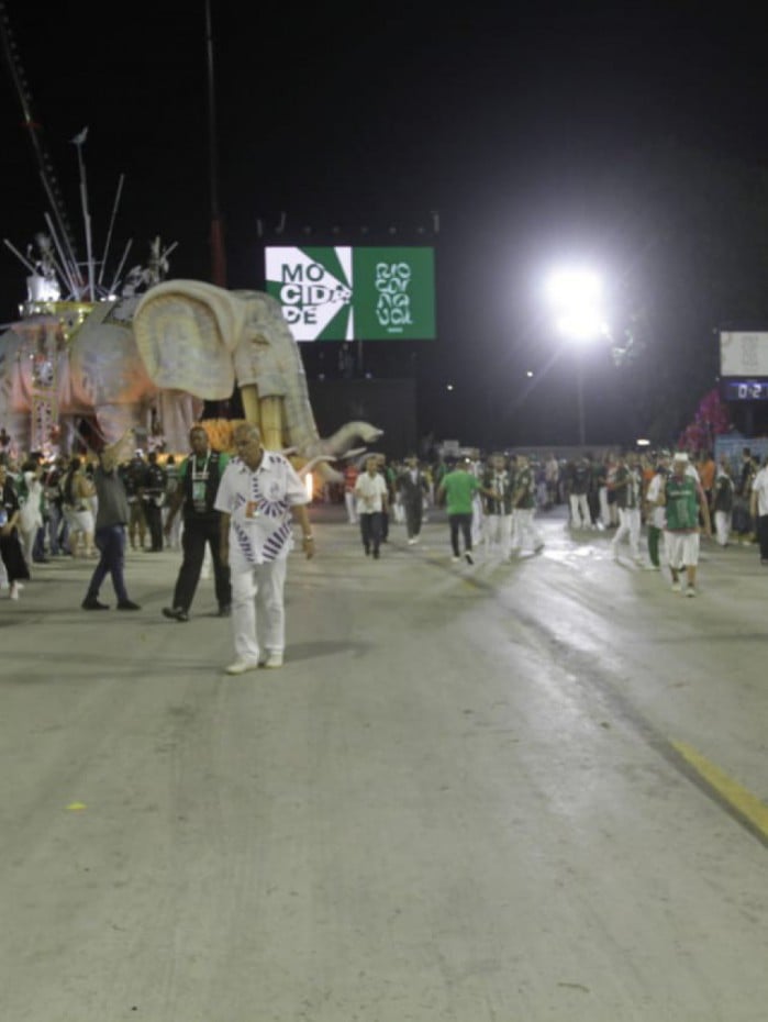 Problema com carro do Elefante abriu um enorme buraco no desfile da Mocidade