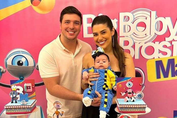 Vivian Amorim faz festa com tema 'BBB' para celebrar tr&ecirc;s meses da filha
