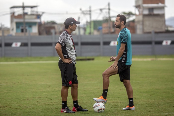 Treino do Vasco no CT Moacyr Barbosa na Cidade de Deus em 4 de maio de 2022. Foto: Daniel RAMALHO/CRVG