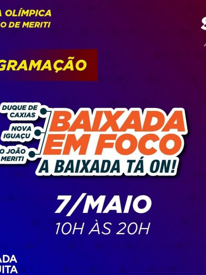 Baixada em Foco acontece neste sábado (7) na Vila Olímpica de São João de Meriti 