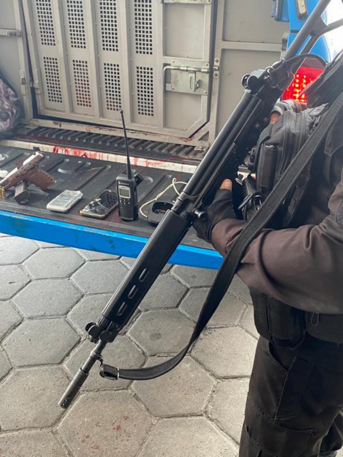 Material apreendido pela Polícia Militar