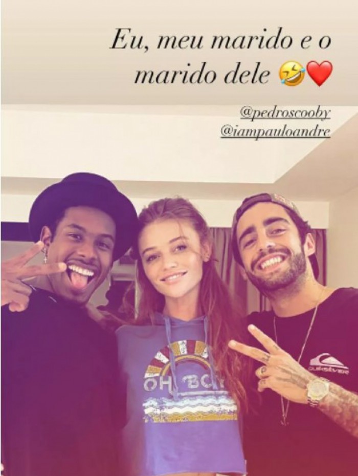 Paulo André, Cintia Dicker e Pedro Scooby