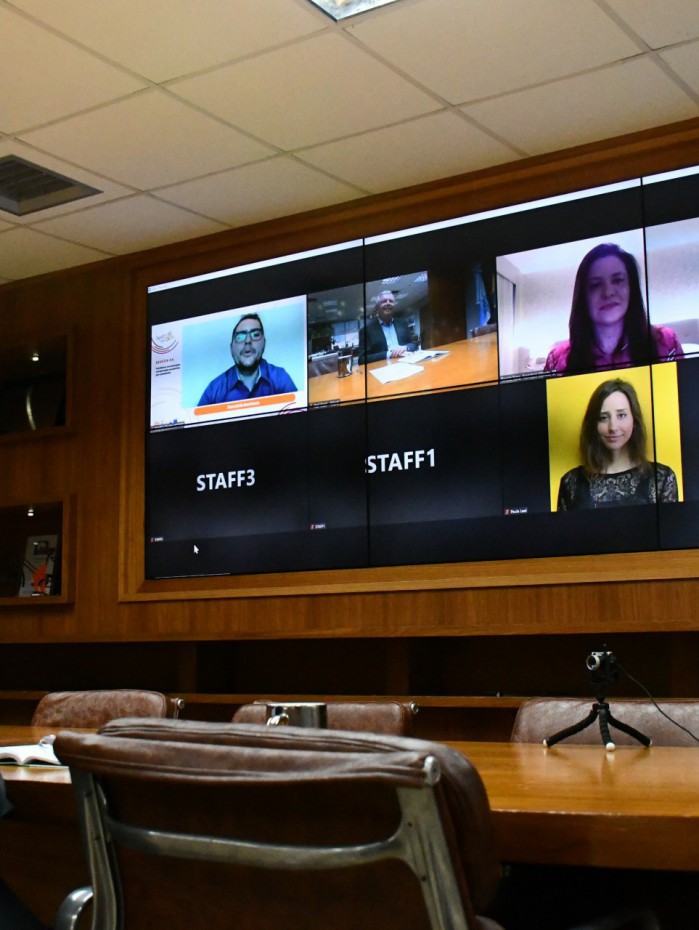 O prefeito de Niterói, Axel Grael, participou de forma virtual.