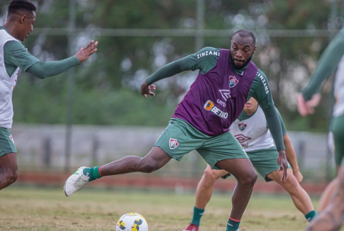 Manoel em treino pelo Fluminense