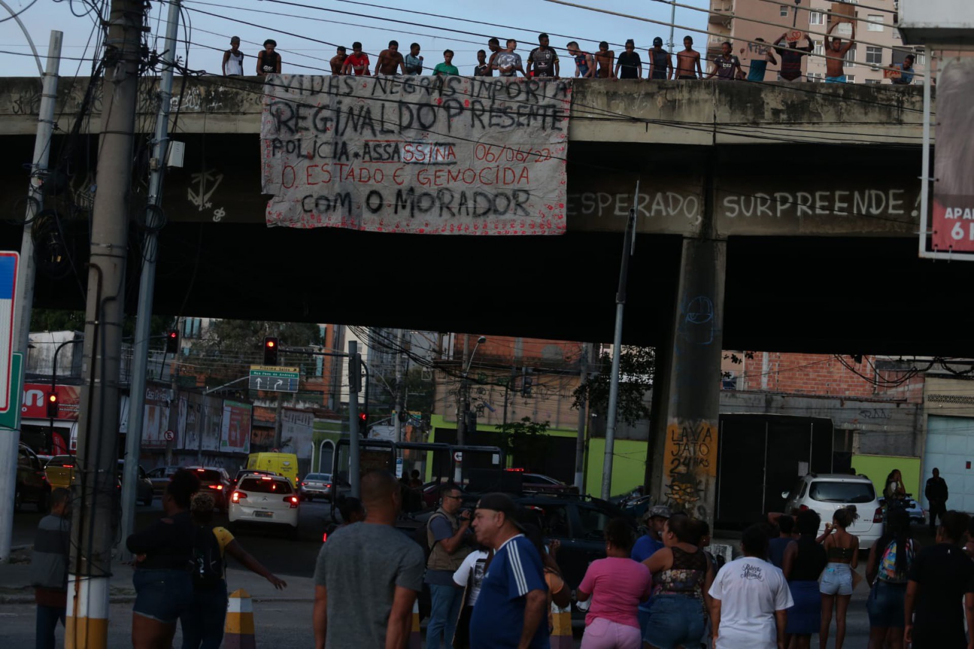 Protesto contra morte de morador no Sampaio - Cléber Mendes