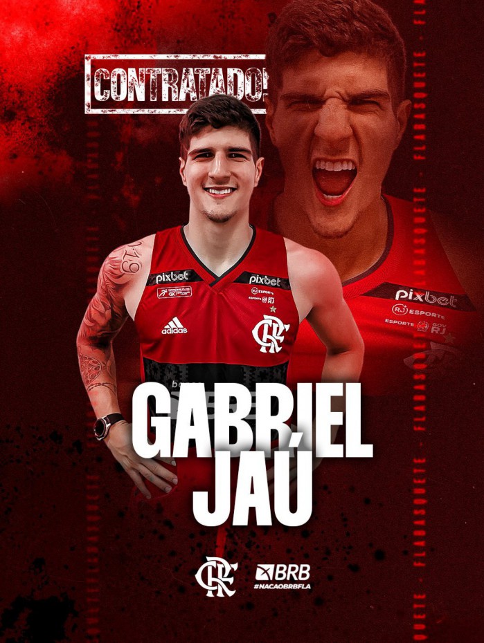 Gabriel Jaú assinou com time de basquete do Flamengo para a temporada de 2022/23