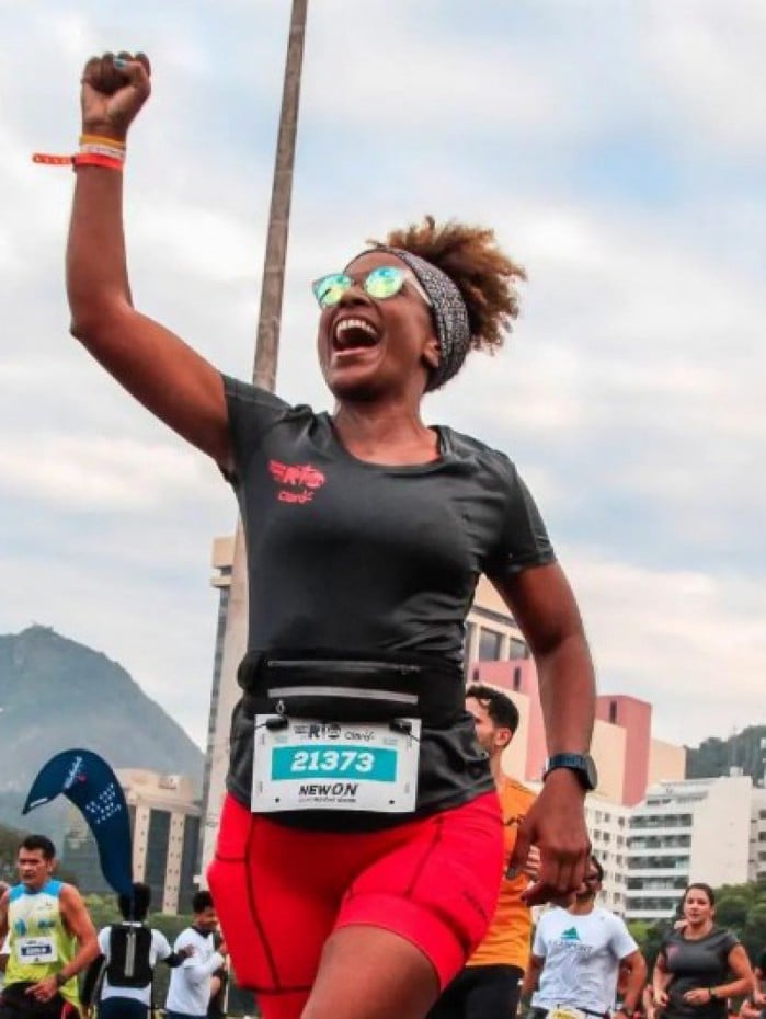 Juce em sua mais recente prova de corrida de rua.