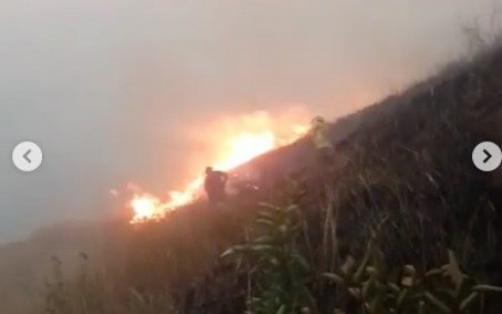 Guarda Ambiental combateu incêndio em área de mata de Nova Iguaçu