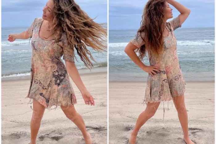 Thalia 'revive' Marimar com vestido original da personagem 