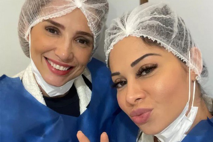 Maíra Cardi passa por cirurgia nos olhos com melhor amiga, Juliana Chagas