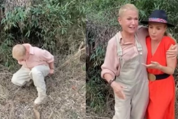Xuxa é flagrada por Angélica fazendo 'número dois' no mato