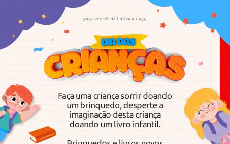 Cruz Vermelha de Nova Iguaçu faz campanha para o Dia das Crianças