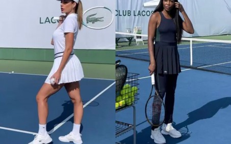 Mari Gonzalez tem aula de tênis com Venus Williams