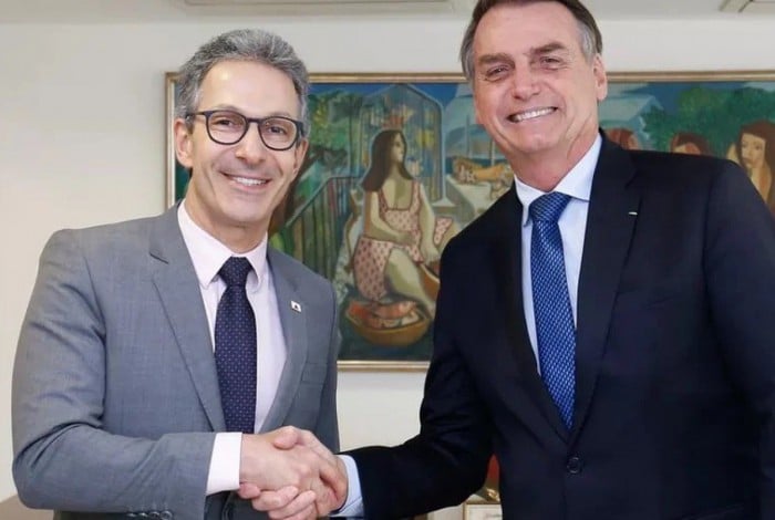 Governador de Minas, Romeu Zema, e o presidente Jair Bolsonaro