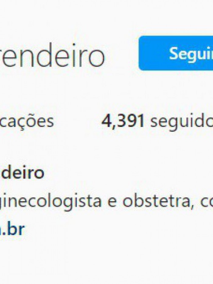 Em uma rede social, o obstetra se descreve como "comprometido com Deus, fam&iacute;lia e boas pr&aacute;ticas"