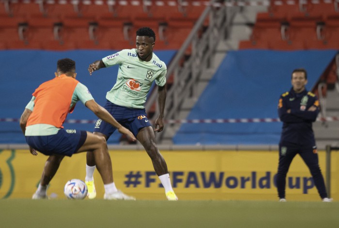 Treino Sele&ccedil;&atilde;o Brasileira no Catar. Vinicius J&uacute;nior.