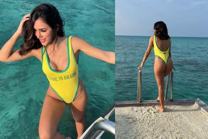 Bruna Biancardi posa de maiô em Maldivas